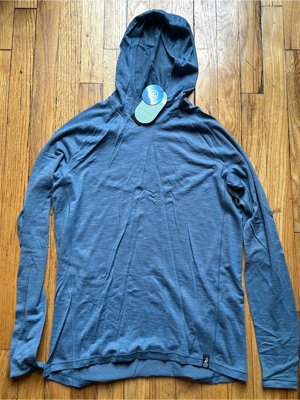 Outdoor Vitals Blue Merino Wool Lightweight Hoodie